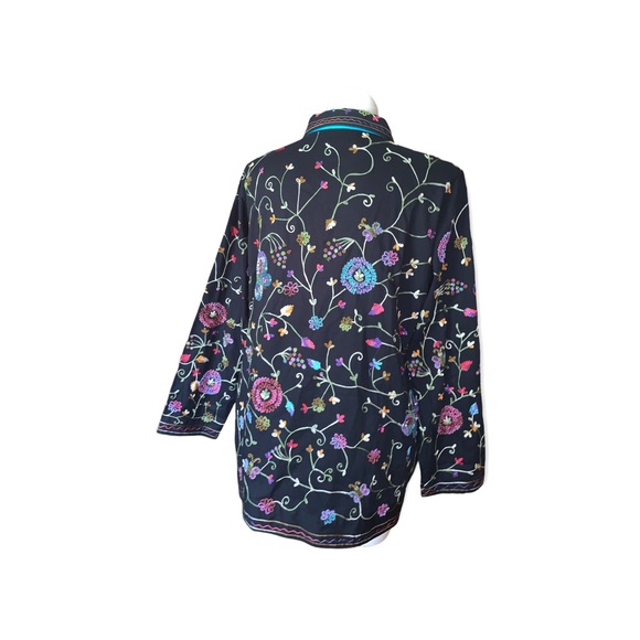 The Quacker Factory Sequins Shacket Button-Down Jacket, Size 1X - Picture 8 of 16